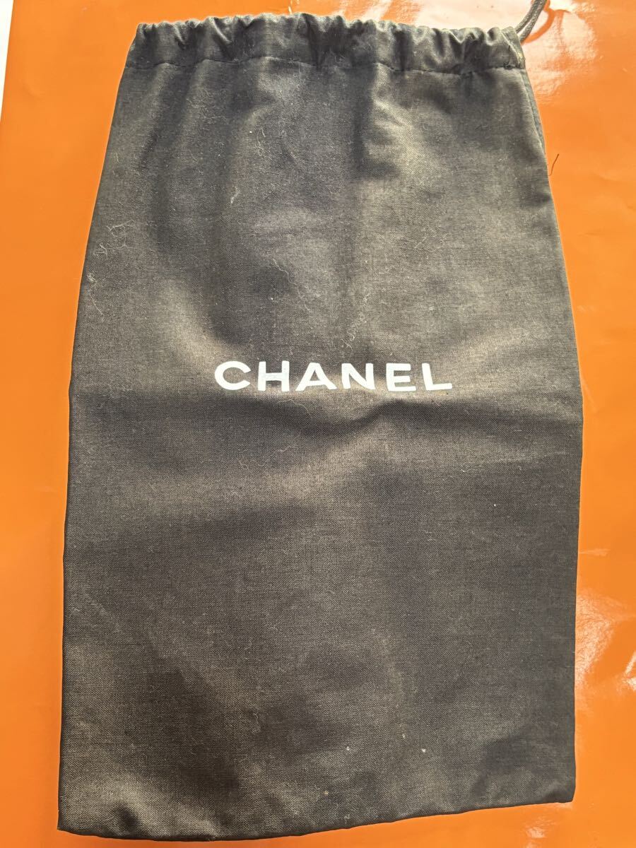 シャネルCHANELコットン製靴収納袋　即決送料無料