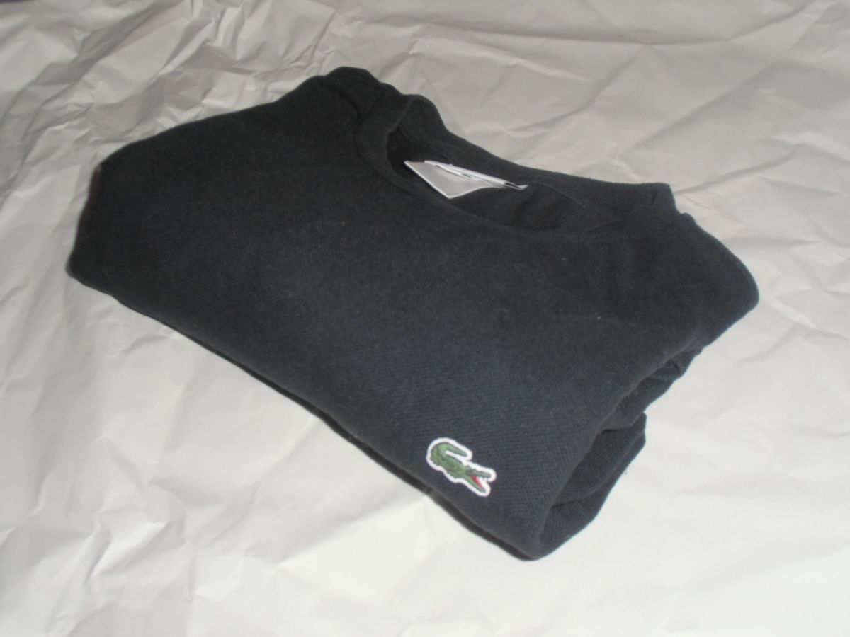 ラコステ　紳士 綿100％クラシックフィット長袖Tシャツ　US M/FR4　紺ネイビー　LACOSTE CLASSIC FIT　メンズ MEN'S