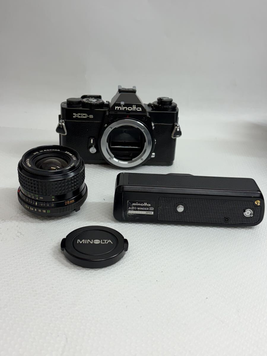 MINOLTA XD-S フィルムカメラ MD W.ROKKOR 28mm AUTO WINDER D