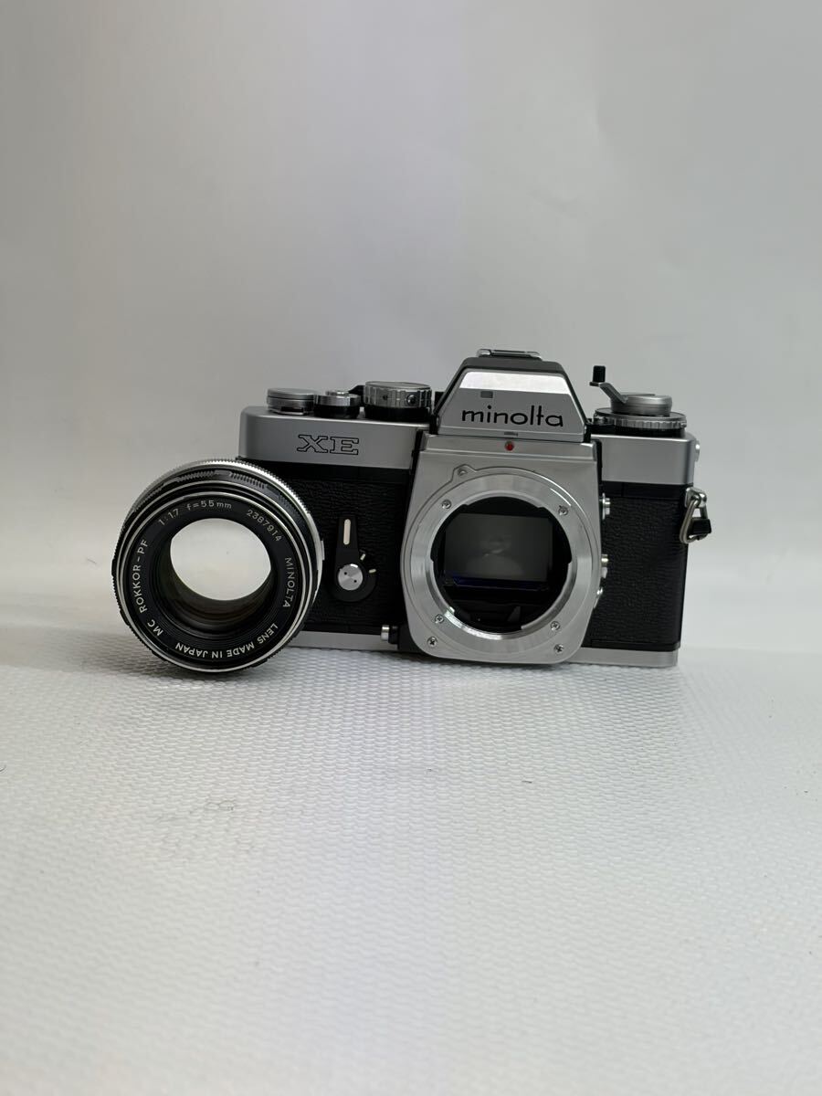 minolta XE フィルムカメラ MC ROKKOR-PF 1:1.7 f=55mm レンズ