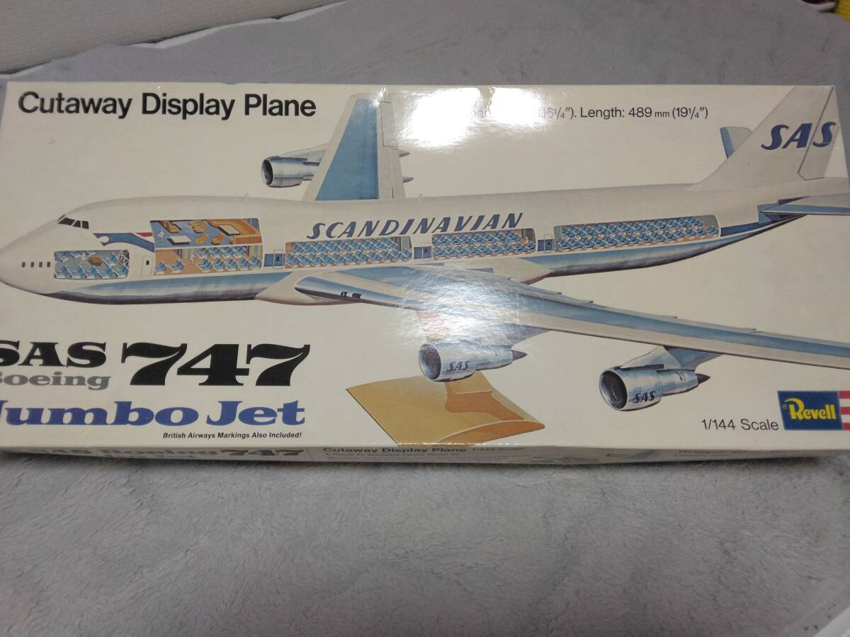 ★レベルRevell 1/144 SAS Boeing747 Cutaway Display Plane ボーイング747 カットモデル 全長489ｍｍ！ レトロエアライン PANAMパンナム！