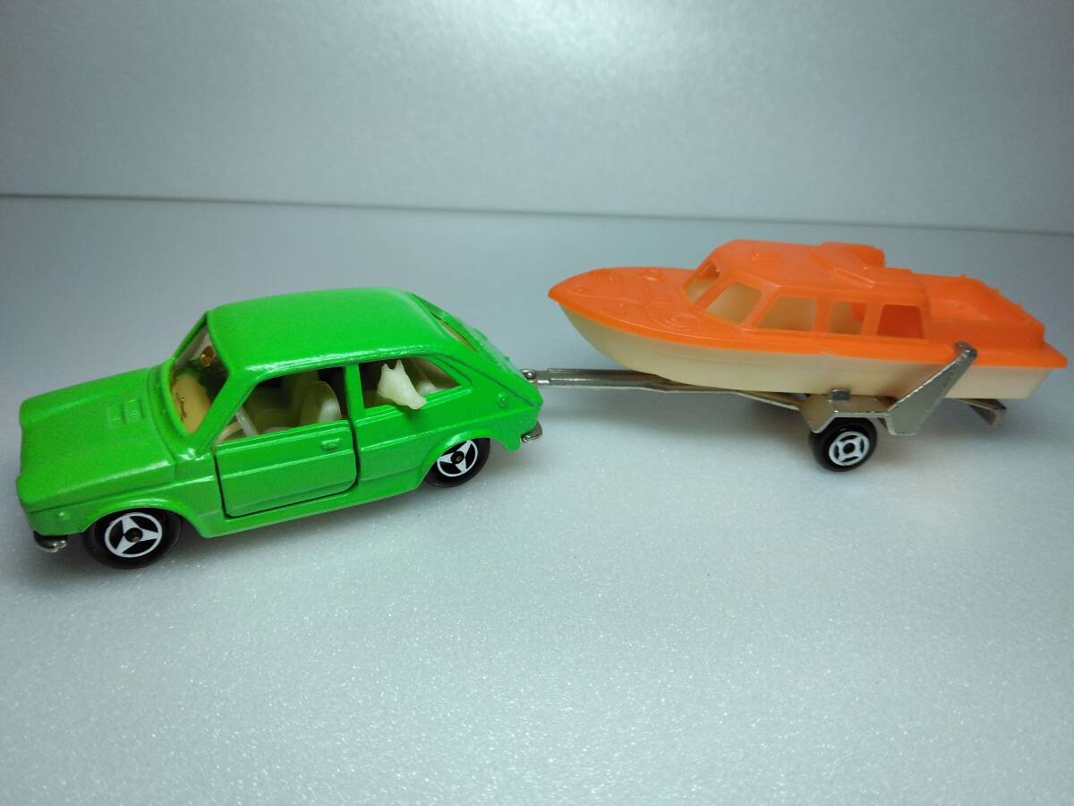 ★当時物MAJORETTE FIAT127＆BOAT TRAILER！マジョレットフィアット127＆ボートトレーラー！