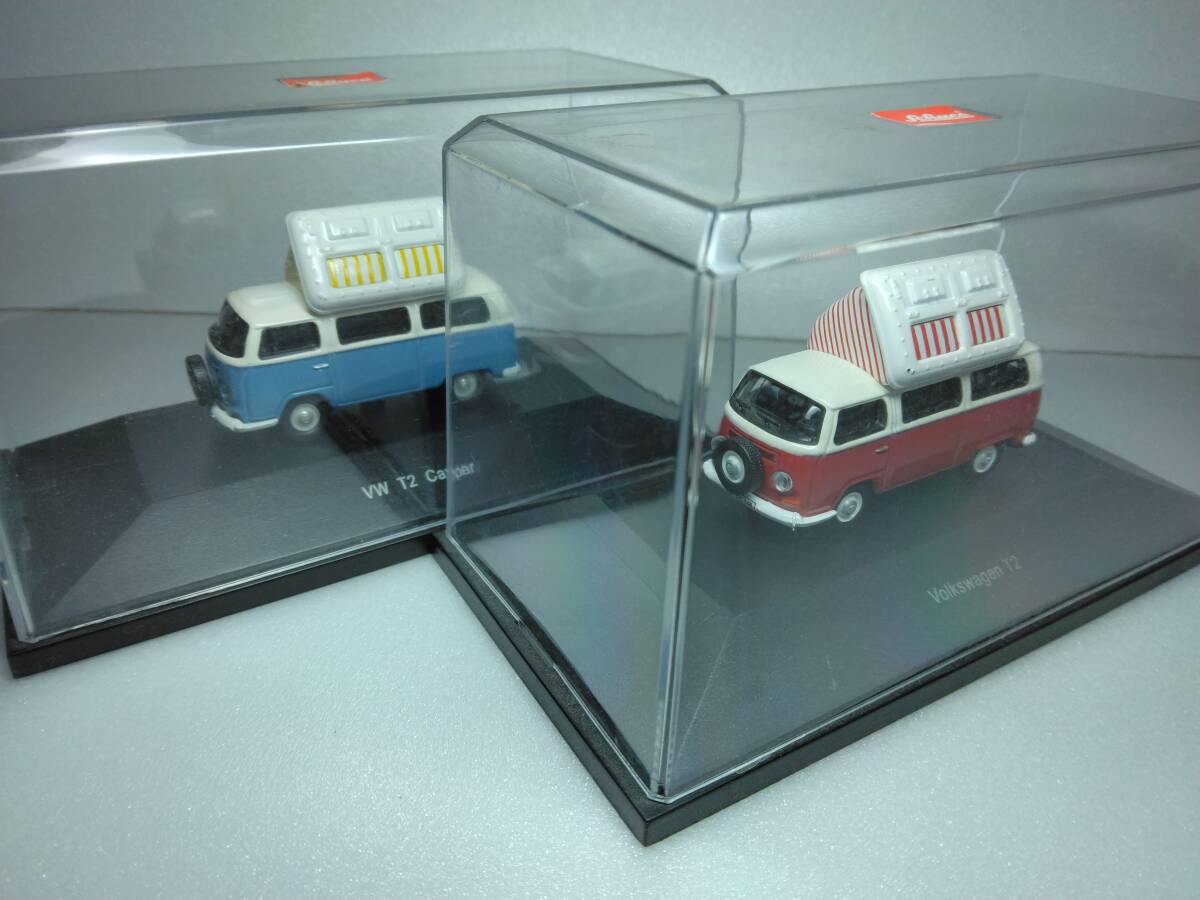 ★Schuco VWT2 Camper！シュコーワーゲンT2キャンパー2台セット！