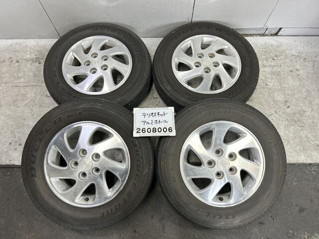 ダイハツ 純正 アルミホイール テリオスキッド J111G J131G 5J+50 PCD114.3 5穴 ブリジストン DUELER H/L 850 175/80R15 2022年 018270
