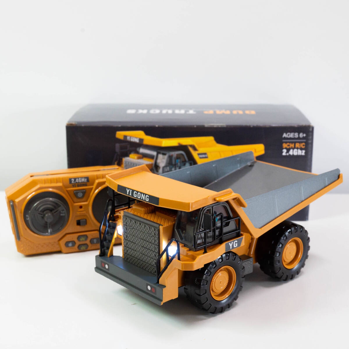 YI GONG TOYS YG258-E ダンプトラック ラジコン 9チャンネル ライト サウンド 1/24 重機 建設車両 RC 模型 おもちゃ #ST-05547