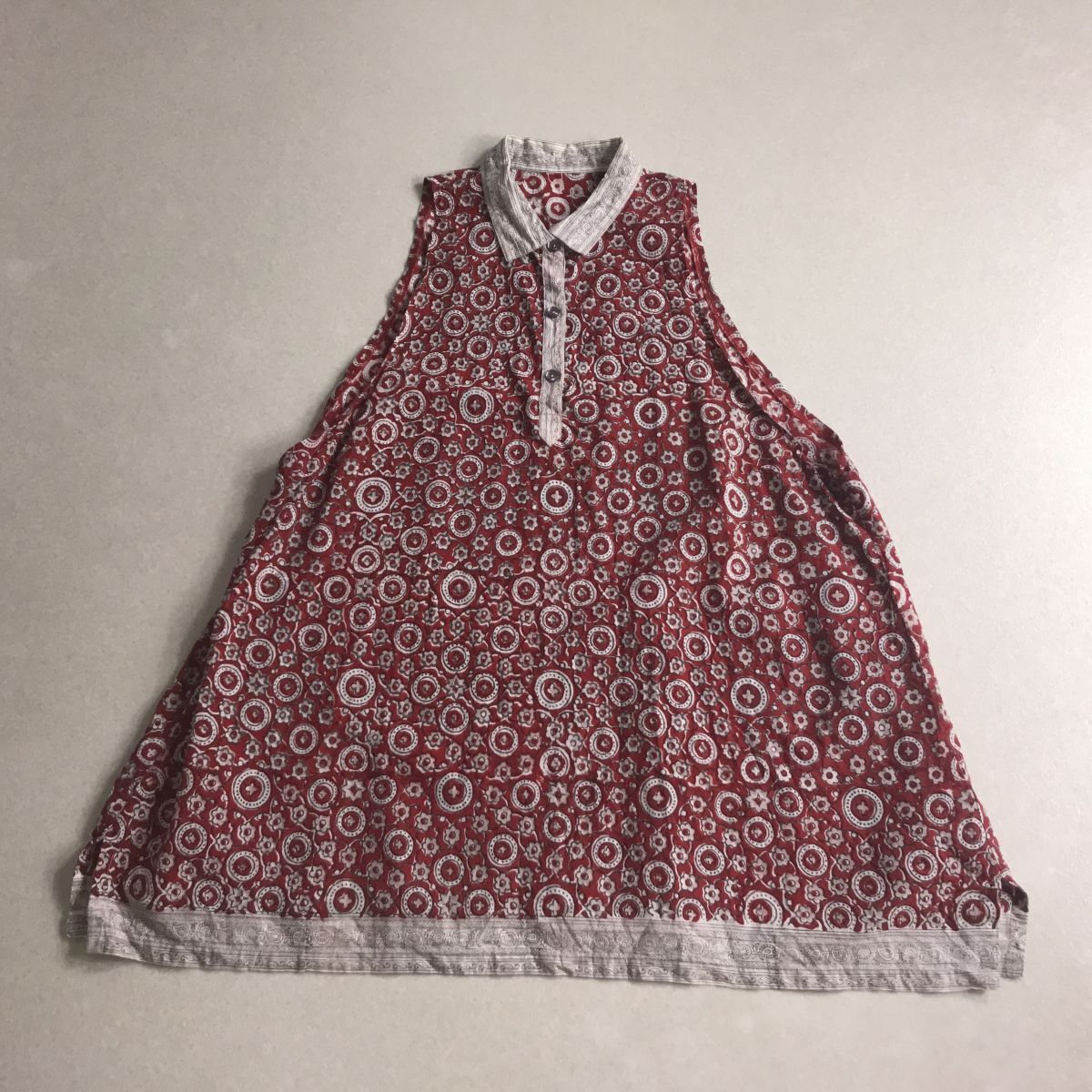 ☆ grape グレープ　横浜元町 インド綿　ノースリーブ チュニック