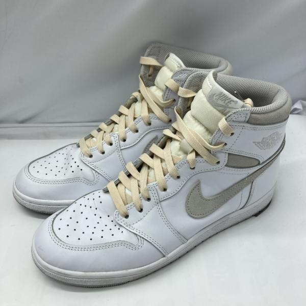 【中古】NIKE AIR JORDAN 1 HIGH 85 Neutral Grey サイズ27.5cm BQ4422-100 ナイキ ホワイト[240019532633]