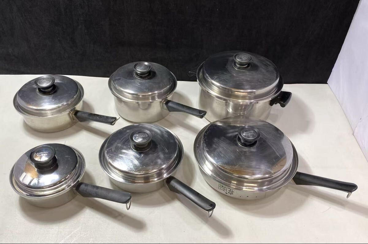 Amway Queen アムウェイ クイーン フライパン 片手鍋 両手鍋 調理器具　6点セット　(140s)