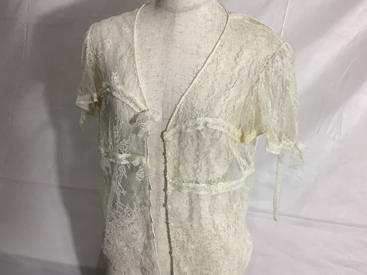 John Galliano ジョン・ガリアーノ レースブラウス　中古品　送料無料　1円〜【165-13.NT】