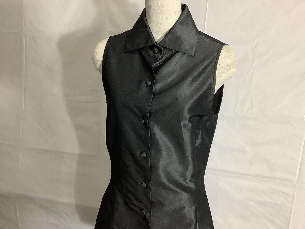 GIANFRANCO FERRE ジャンフランコ・フェレ ノースリーブ シャツ ブラウス　中古品　送料無料　1円〜【48-18.NT】