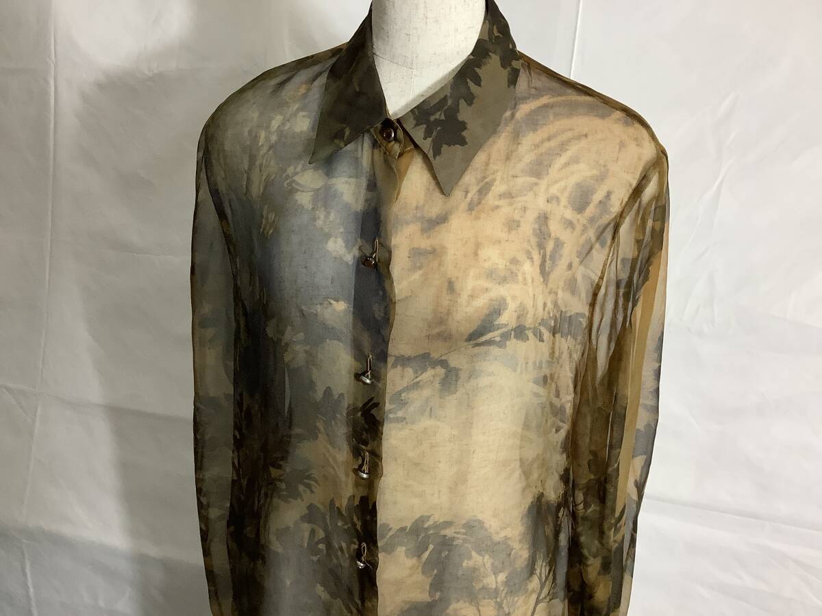 VALENTINO MISS V ヴァレンティノ ミス・ブイ 総柄シアーシャツ（レディース）　中古品　送料無料　1円〜【52-18.NT】