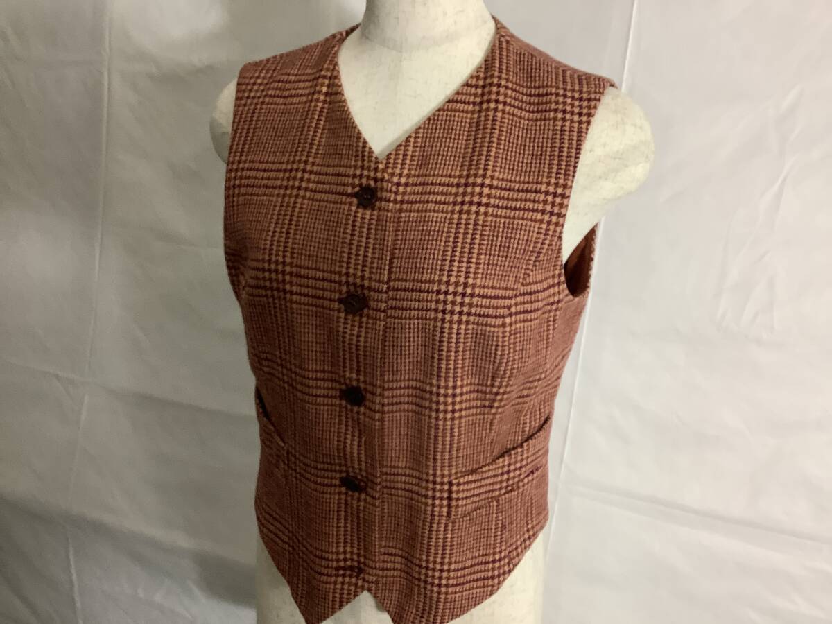 OLIVER by VALENTINO オリバー・バイ・ヴァレンティノ グレンチェック柄 ジレ（レディース）　中古品　送料無料　1円〜【54-18.NT】
