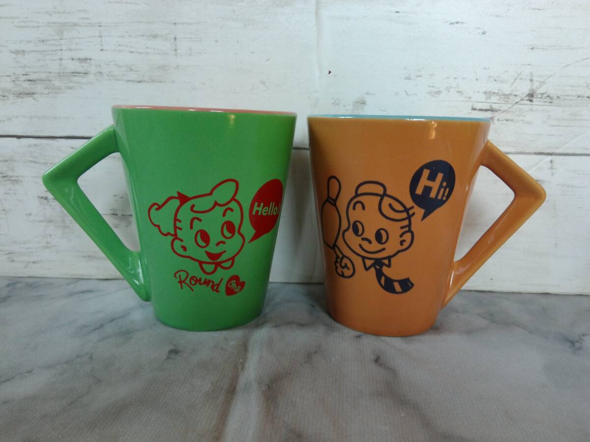 ●●●●オサムグッズ●マグカップ●2種●原田治●ハラダオサム●食器●ラウンドワン●非売品●●●●