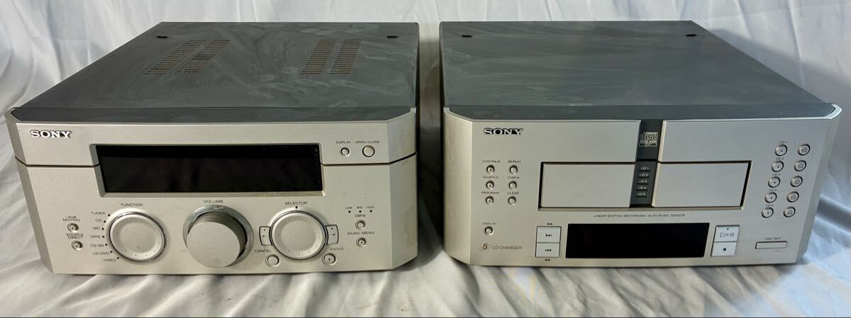 1円〜③Y98【ジャンク】SONYソニー　インテグレーテッドステレオアンプ TA-MS919&プレーヤー　CDP-MS919 2点セット