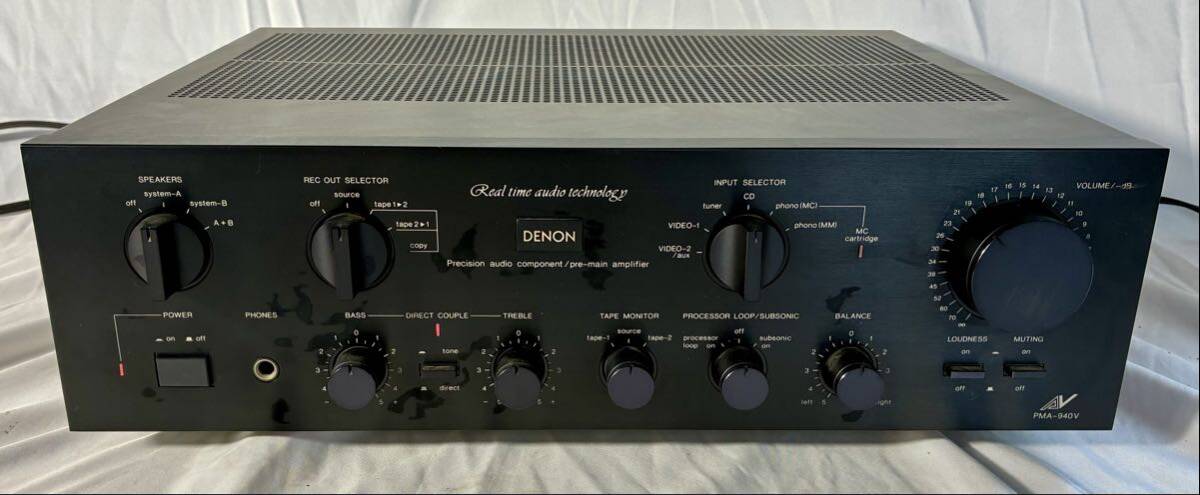 1円〜③ Y1【現状品】DENON デノン　 プリメインアンプ　PMA-940V オーディオ機器　当時物　中古オーディオ