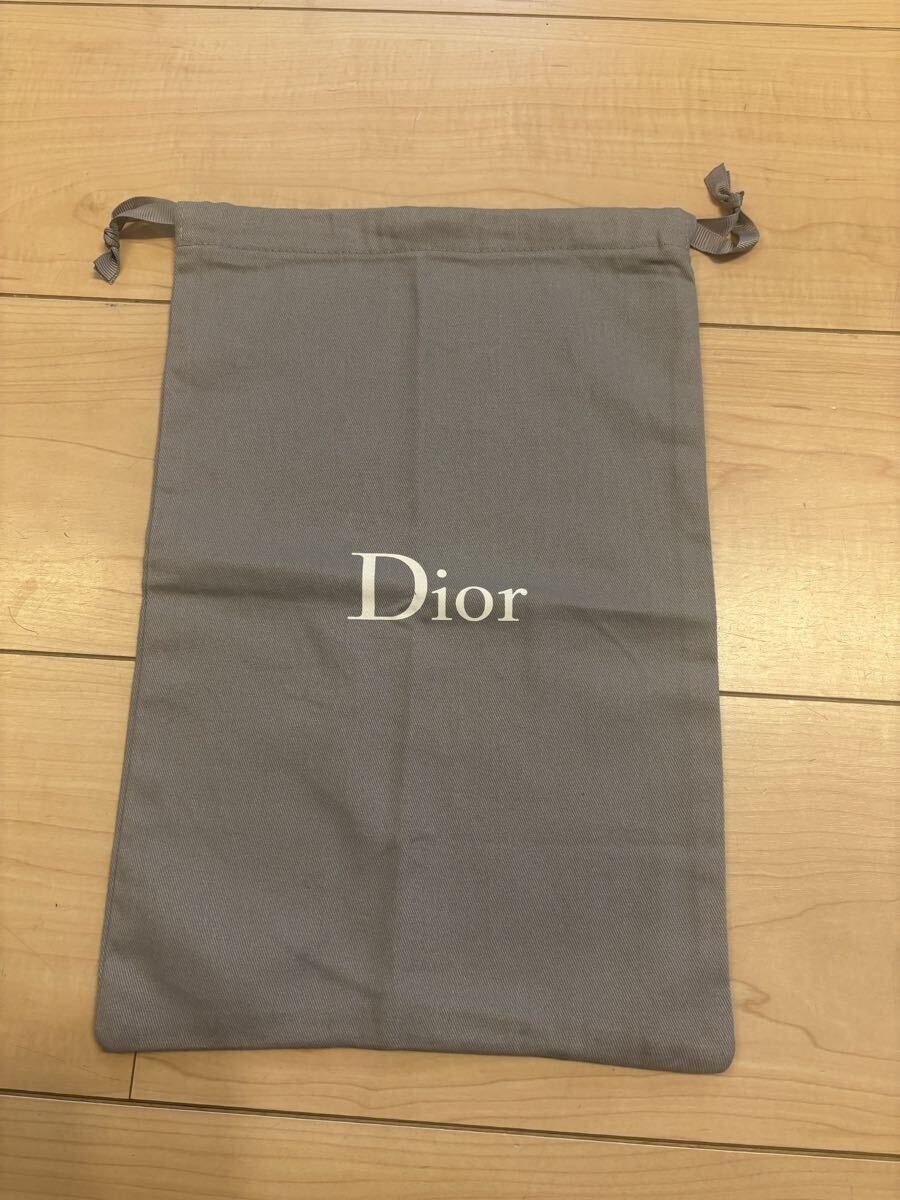 Dior ディオール 巾着袋 巾着 保存袋 シューズ袋 グレー スリッパ袋 