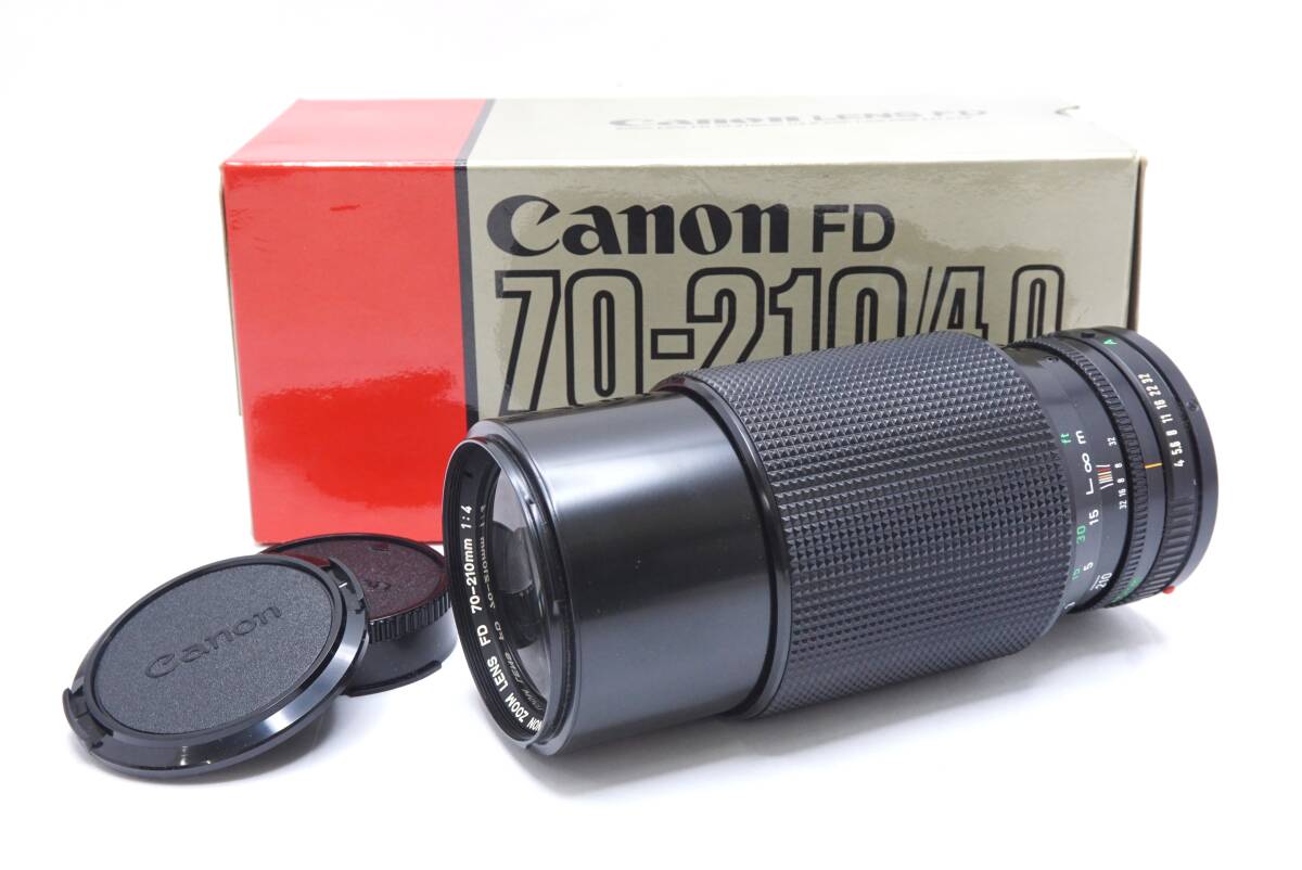 ▽CANON キヤノン ZOOM LENS FD 70-210mm F4 (前後キャップ・元箱付) 訳あり