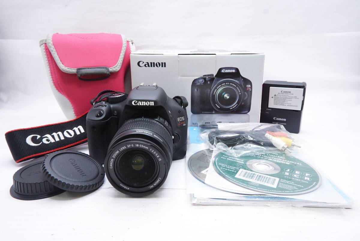 ▽Canon キヤノン EOS Kiss X4 / EF-S 18-135mm F3.5-5.6 IS デジタル一眼レフカメラ (付属品多数)