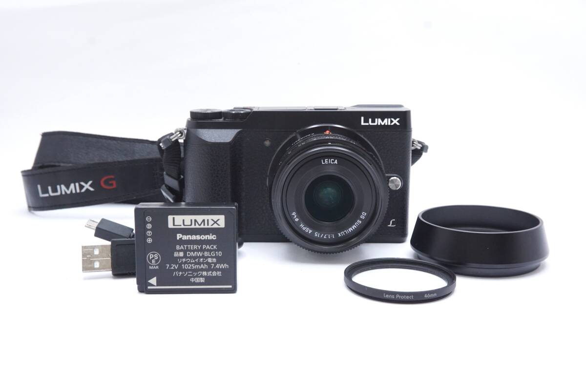 ☆Panasonic パナソニック LUMIX DMC-GX7MK2/DG SUMMILUX F1.7 15mm ミラーレス一眼（フィルター・フード・バッテリー等付）訳あり