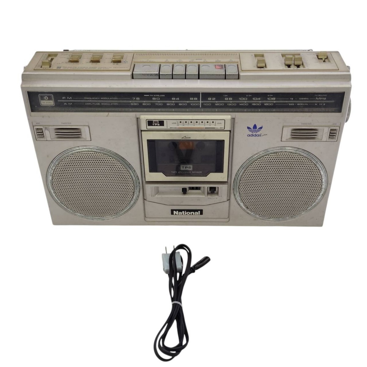 S-07102 ナショナル National RX-5100 ディスコX ラジカセ オーディオ機器 カセットデッキ レトロ 通電のみ確認 現状品 訳あり05