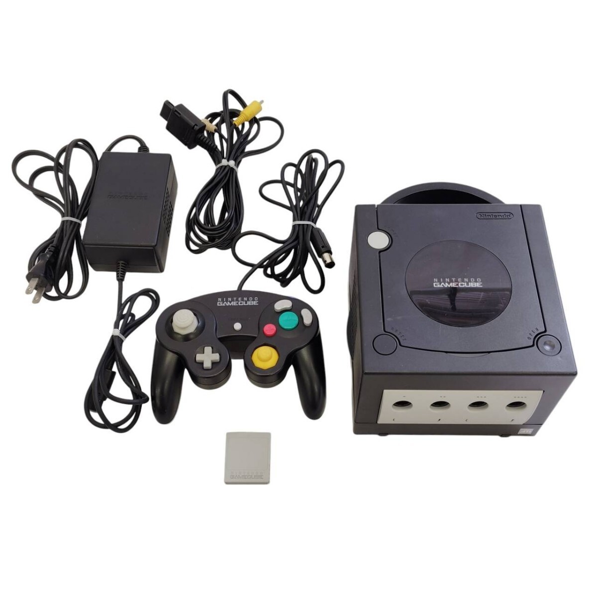 S-07130 Nintendo DOL-001 ゲームキューブ GameCube レトロゲーム ブラック メモリカード 付属品有 動作未確認 現状品 015