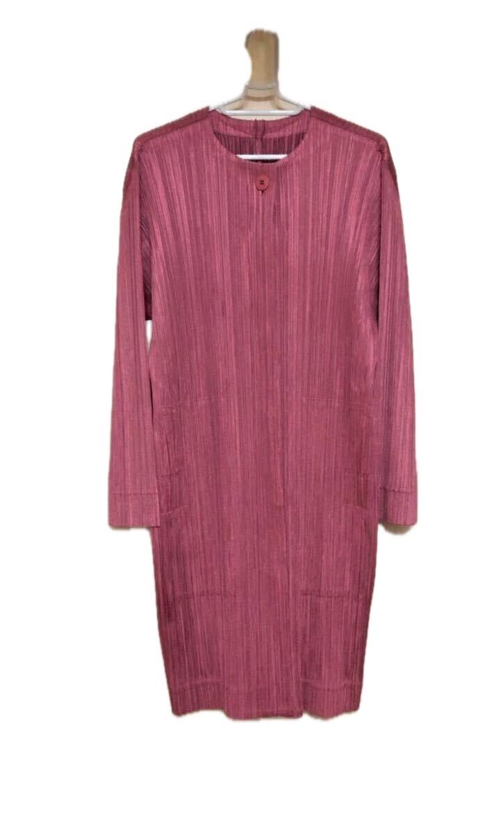 美品◆PLEATS PLEASE ISSEY MIYAKE プリーツプリーズロングコート/カーディガンレディース
