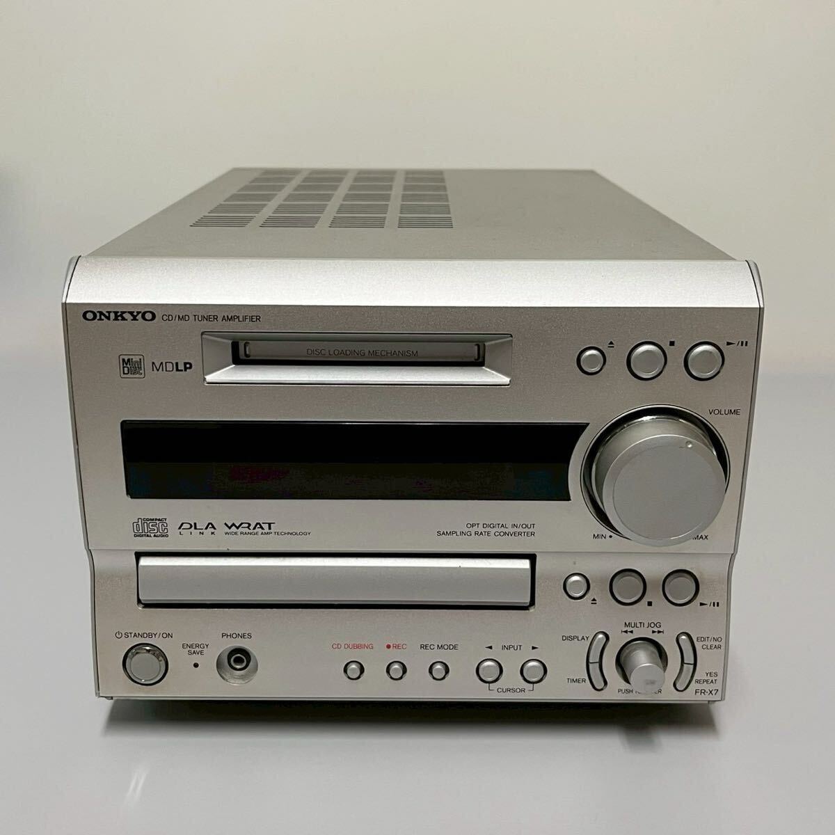 1円〜 ONKYO オンキョー CD MD チューナーアンプ FR-X7 ミニコンポ CDプレーヤー MDレコーダー アンプ　チューナー 一体型 オーディオ機器