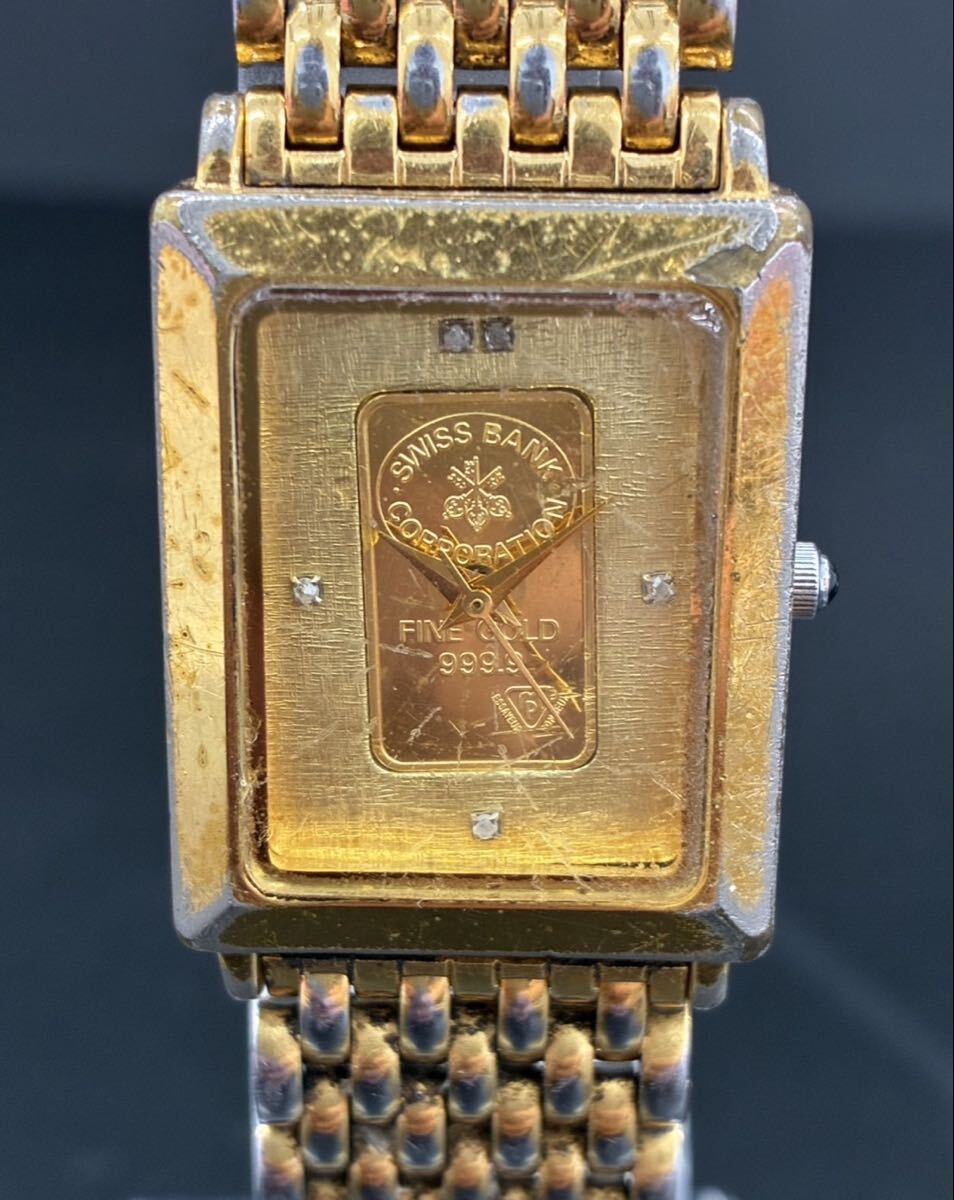 999.9 FINE GOLD ゴールド インゴット ELGIN 純金 腕時計 GOLD エルジン 7A1628.2