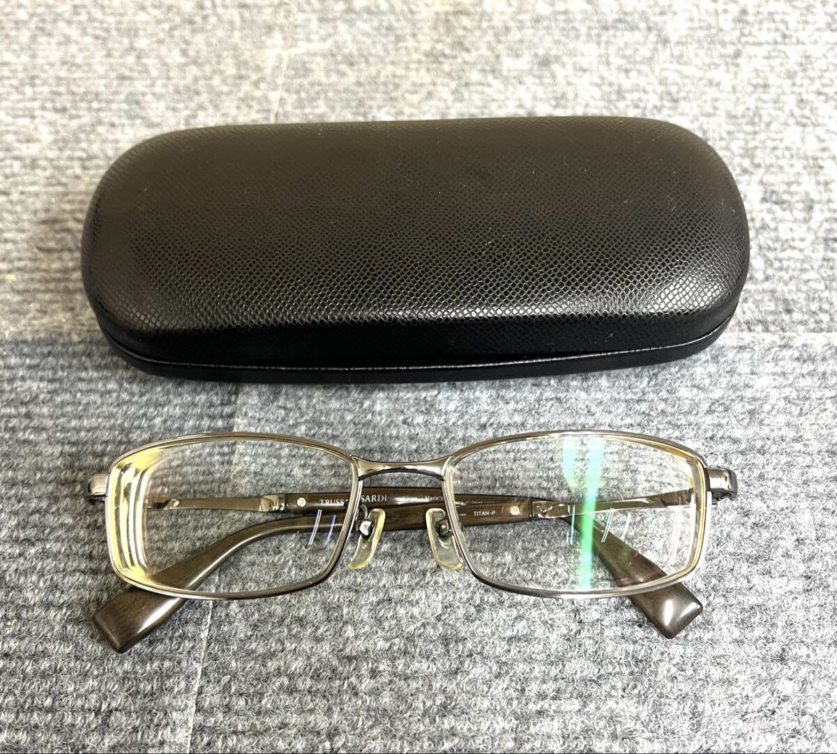 トラサルディ TRUSSARDI メガネフレーム チタン 度入り 0522③