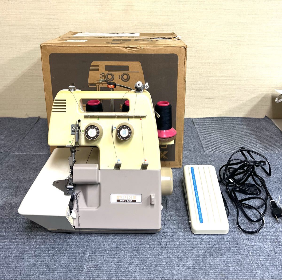 JUKI ジューキ MO-330DX ロックミシン 通電確認済み 箱付き 0522③