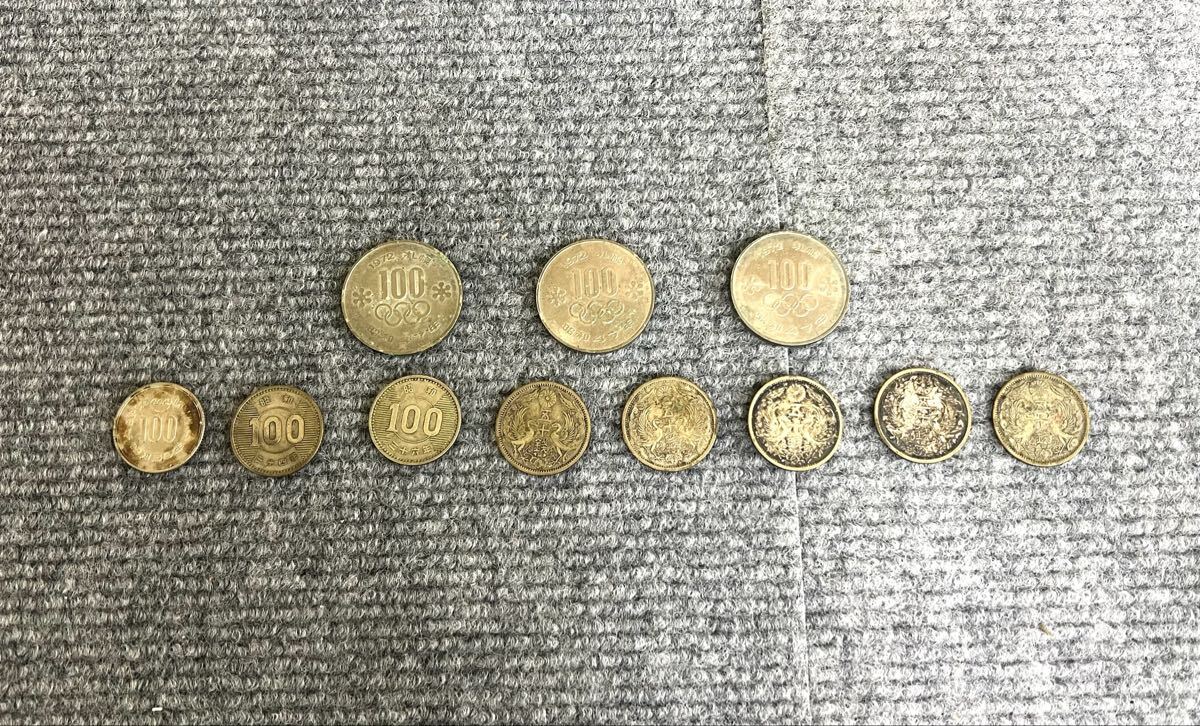 100円銀貨 50銭銀貨 銀貨まとめて セット 重量約75g 0527③