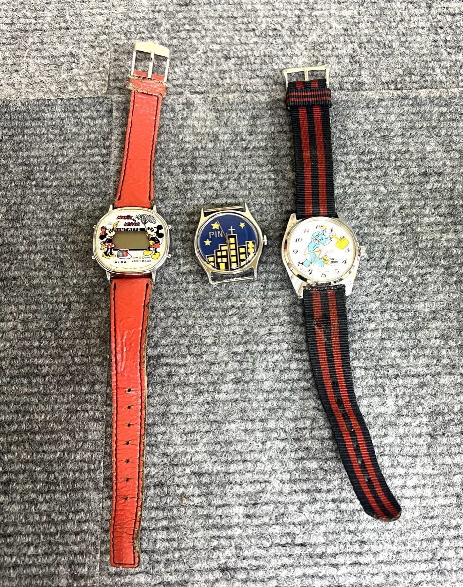 SEIKO セイコー トムとジェリー 5000-7000 セイコー アルバ y755-4000 ミッキーマウス Q &Q PIN 手巻き 腕時計 まとめて 0527③
