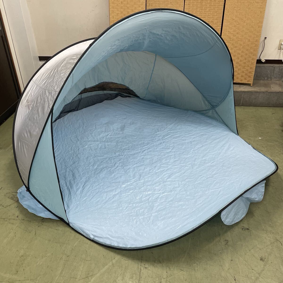 M IKEA イケア ポップアップテント SOMMARVIND ソッマルヴィンド サンシェード ワンタッチ式 アウトドア キャンプ 海水浴 ライトブルー