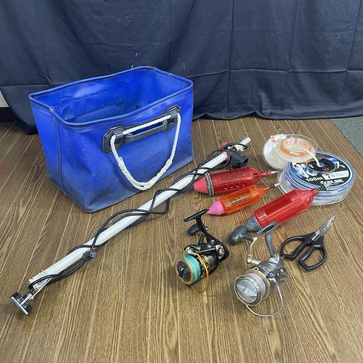 ▲ 釣具セット！ARCTICA DAIWA リール ライン 釣り糸 3/3.5/4/5/7/12号 サニービシ コマセカゴ フィッシング用品