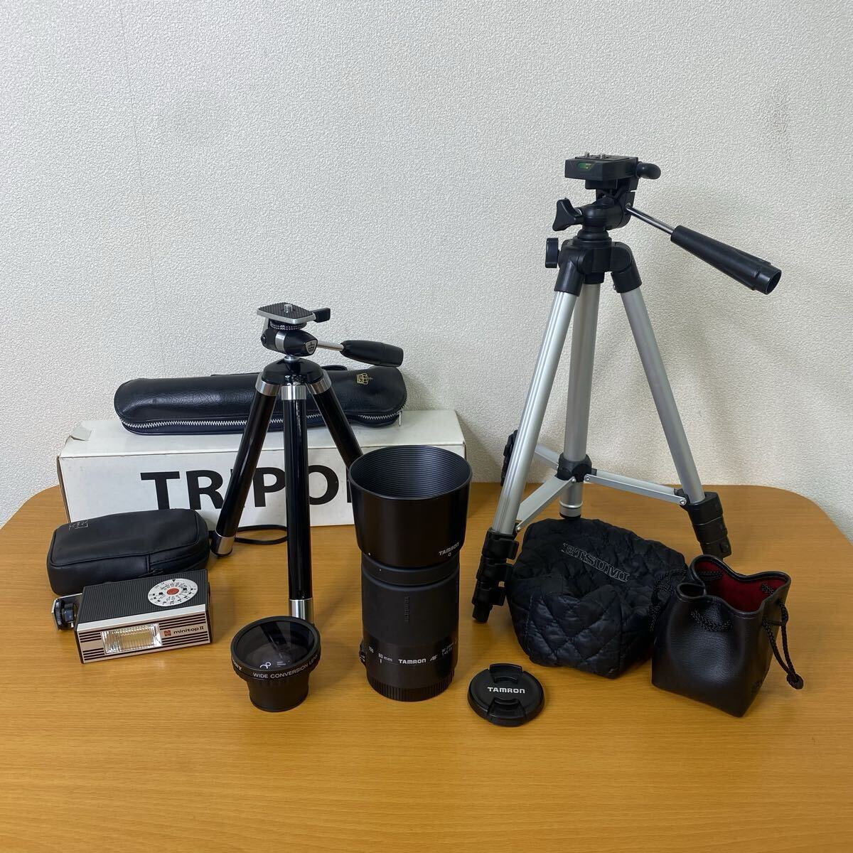 ● カメラ用品5点まとめ！ Tamron 80-210mm/SONY VCL-0637H/National minitopⅡ/KING…etc レンズ 三脚 ワイドコンバージョンレンズ 