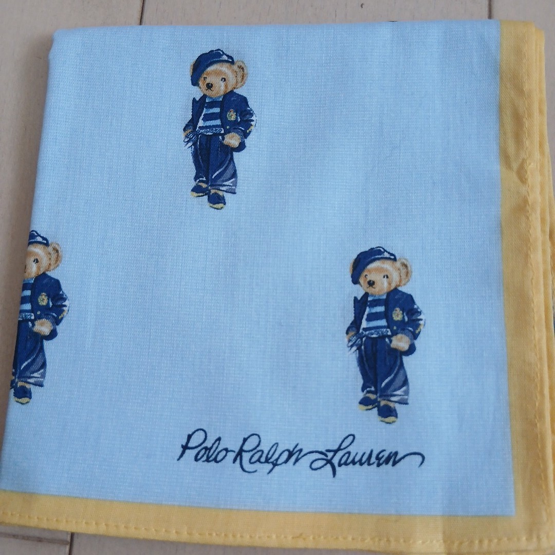 POLO RALPH LAUREN ポロラルフローレン 大判ハンカチ 全面ポロベアー