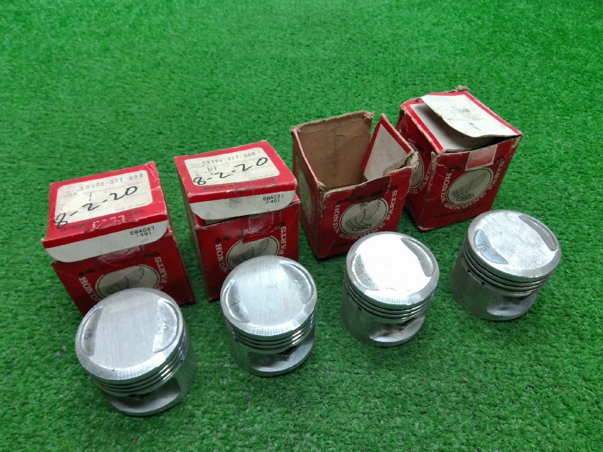 Z8F13 当時物 ホンダ純正 新品保管品 CB400F CB400four ヨンフォア ピストン 4個 13104-377-000 T BHN