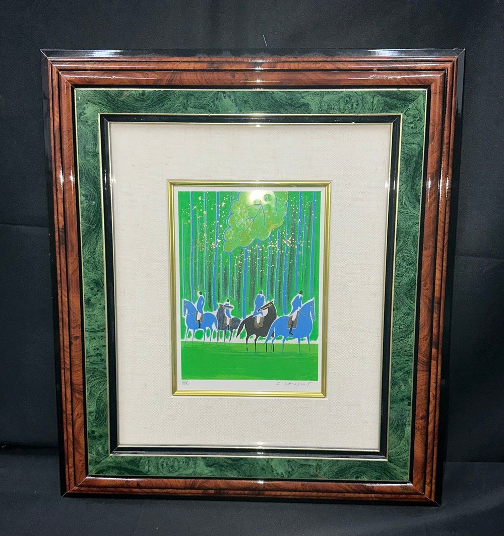 【江】限定 HC ルジュ・ラシス『馬』リトグラフ サイン有 約40.5cm×35.5cm 古美術品(額装絵画アート)XZ2362 CTshja UBmklp