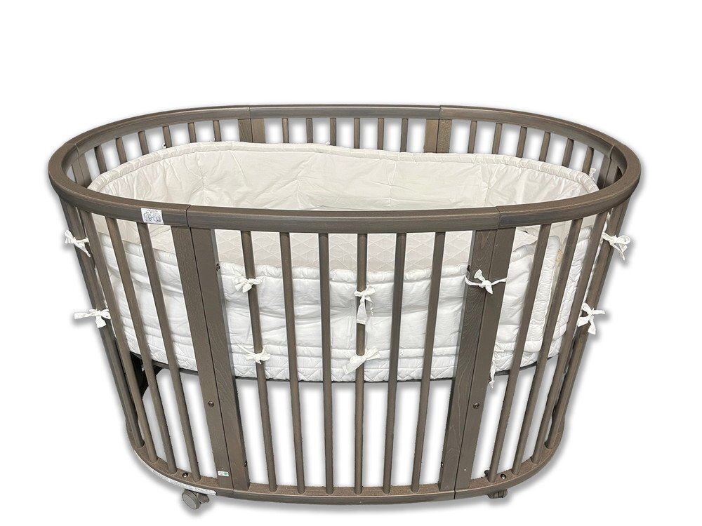 【複17/16AP064】1円スタート STOKKE ストッケ SLEEPI スリーピー ベビーベッド 2022年製 楕円形 キャスター付き 説明書付属 現状品