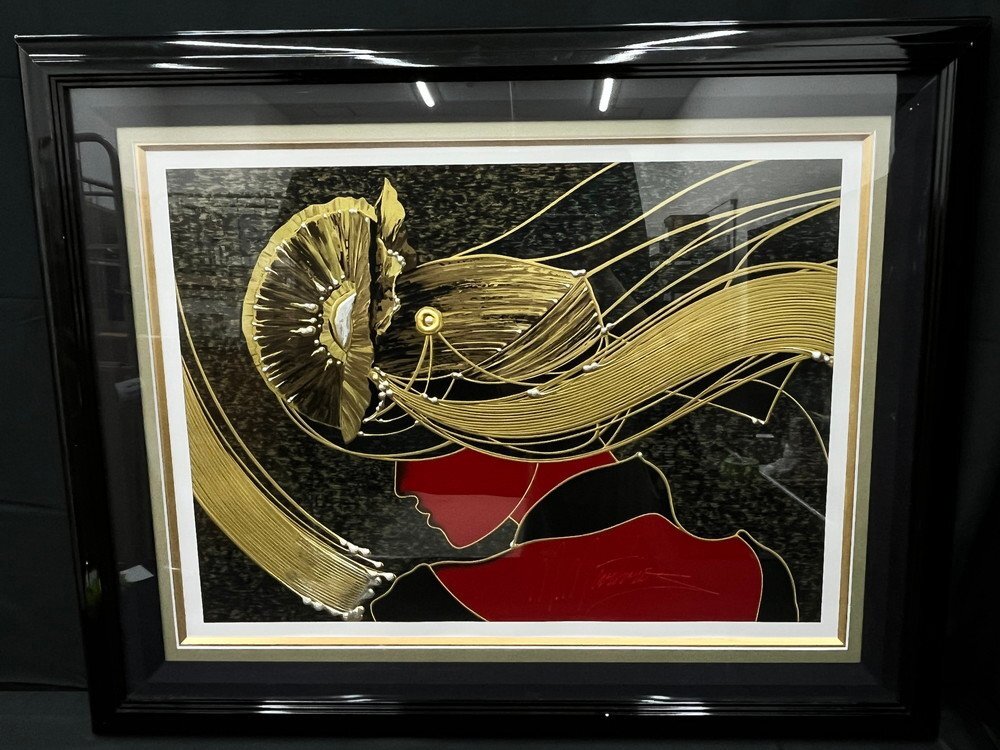 【江】限定 44/395 マーティロ・マヌキアン『金色の風にゆれて』シルクスクリーン サイン有 古美術品(絵画額装)XZ2350 CTDBxcma ABoute