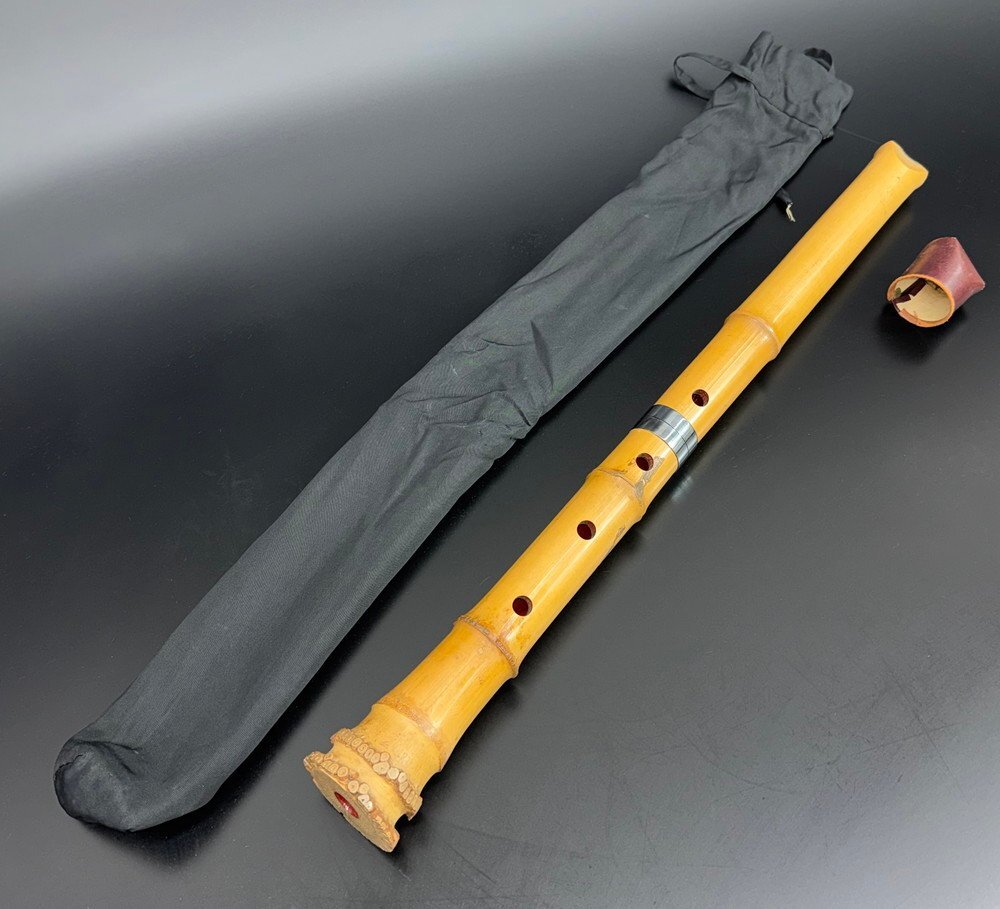 【江】高級和楽器 雅邦銘 尺八 直径6㎝×全長約58㎝ 在銘 古美術品(縦笛木管楽器民謡箏曲長唄伝統音楽)BXZ1874 DBkdlo OBmncf