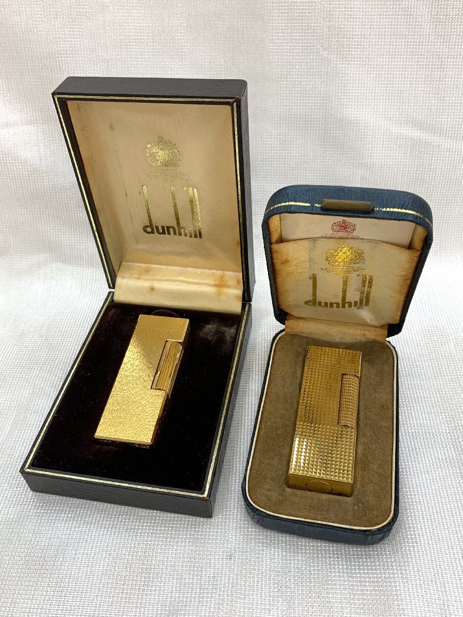 【5YH明■05005F】★1円スタート★dunhill★ダンヒル★ローラー★ガスライター★ゴールド★煙草★喫煙グッズ★コレクション★2点