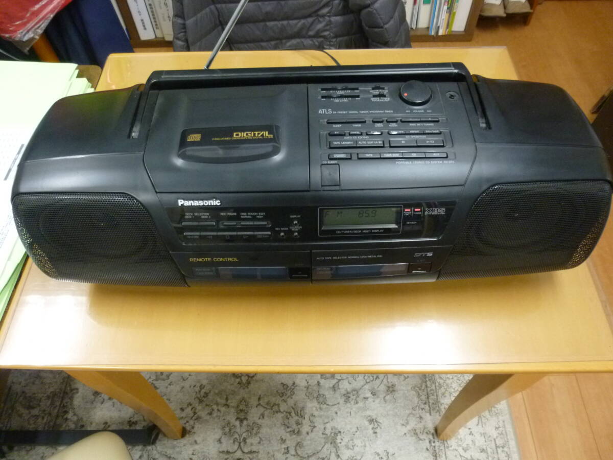 Panasonic　パナソニック　ポータブルステレオCDシステム　RX-DT5　リモコン、取扱説明書付き