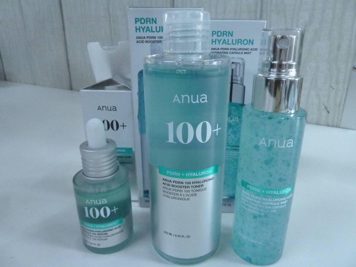 ☆彡未使用　Anua 100+ PDRN HYALURON　3点　カプセル100セラム/ブースタートナー/ハイドレイティングカプセルミスト
