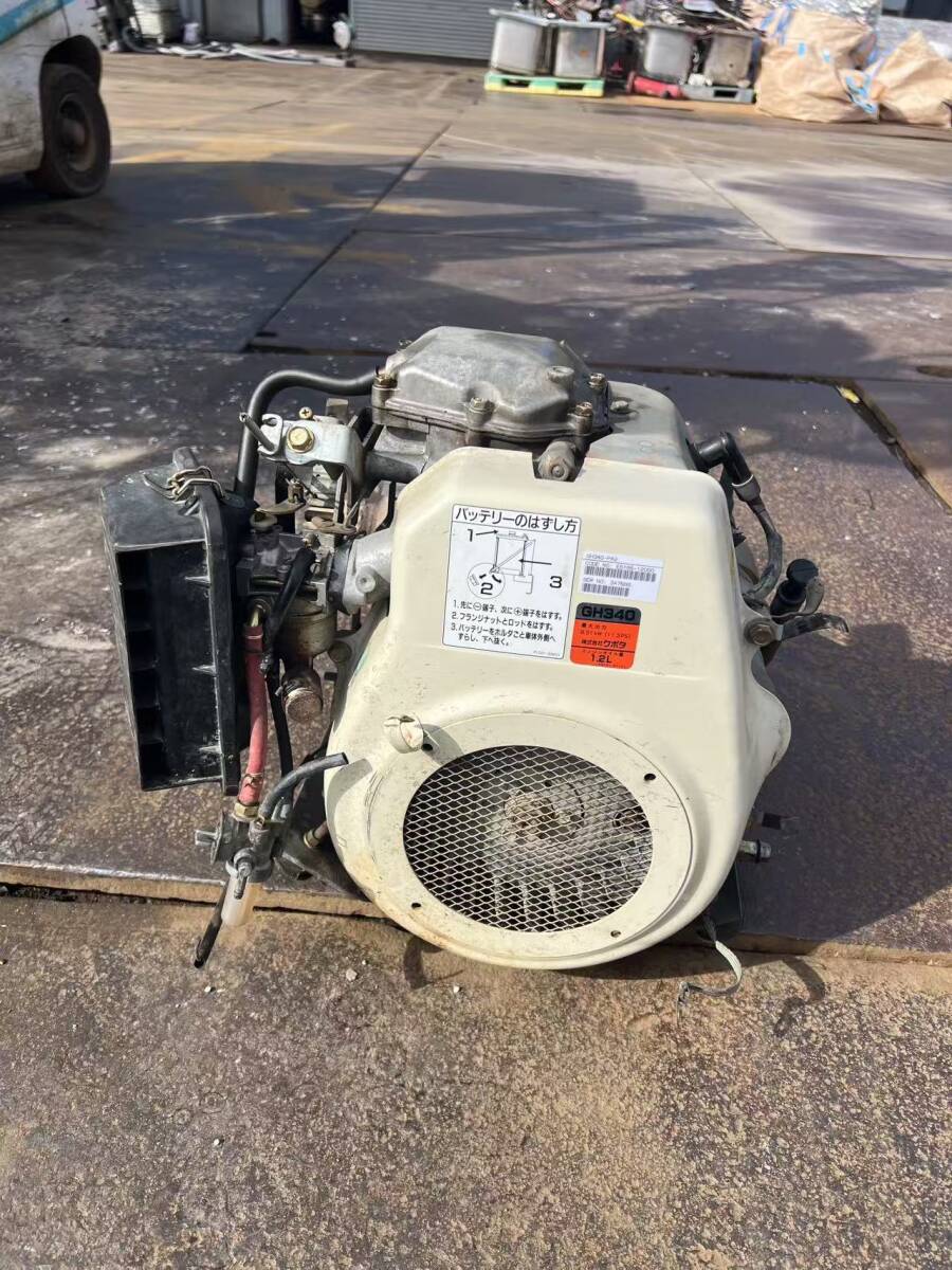 動画あり　秋田発　セル付き　クボタ ガソリンエンジン　GH340　最大11.3馬力　クボタ　SPU60　田植え機　除雪機運搬車実働品現状渡し