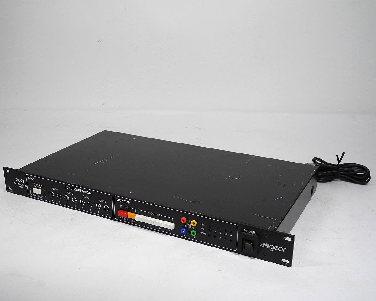 緑屋Re■ ADgear DA-22 オーディオディストリビューター　音声分配器　ADA　通電品　ｈ/k8/5-242/18-2#120