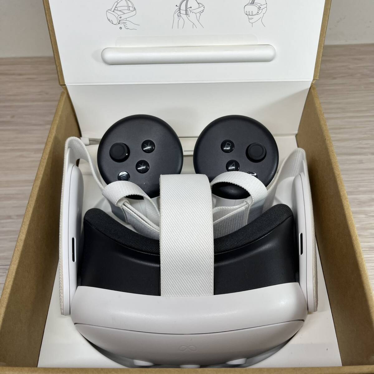 【MH-2974】中古品 Meta Quest 3 512GB VRヘッドセット S3A 箱付き 説明書なし 欠品あり 社外付属品おまけ 通電確認のみ 