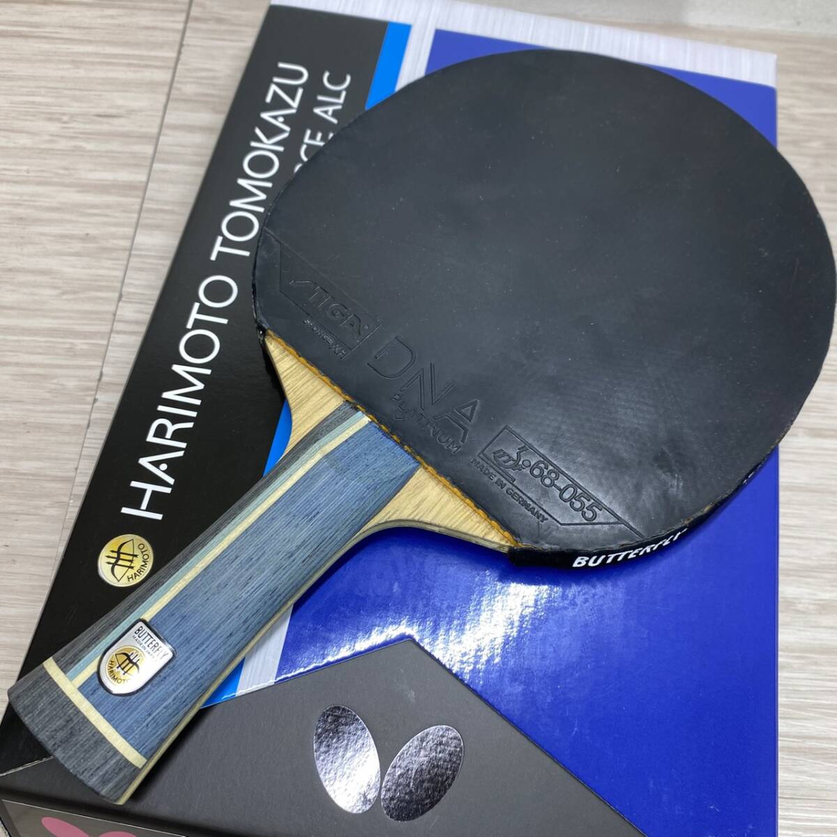 【MH-3010】中古品 BUTTERFY バタフライ 卓球ラケット 張本智和 インナーフォース AALC-FL 36991 ラバー付き 箱付き 約194g