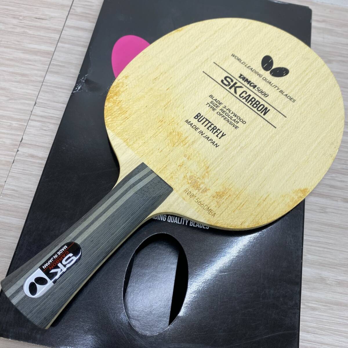 【MH-3006】中古品 BUTTERFY バタフライ 卓球ラケット SK CARBON-FL SKカーボン-FL 36891 ラバーなし 箱付き 約77g