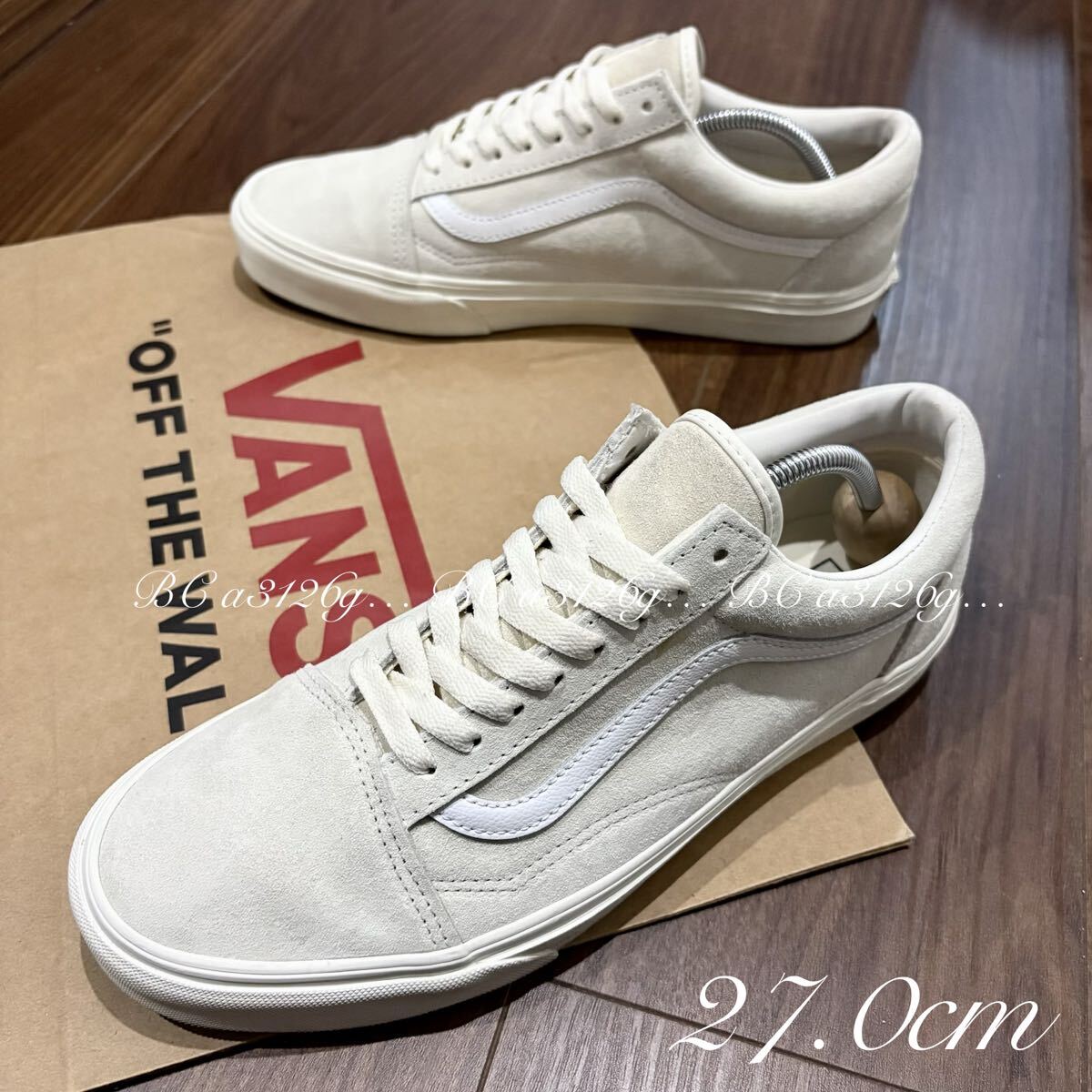 VANS 本革 OLD SKOOL SUEDE LEATHER 27.0cm ヴァンズ バンズ オールドスクール スウェード レザー 撥水機能搭載 状態良